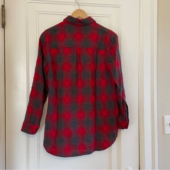 Madewell Ex Boyfriend button down plaid top - Picture 6 of 7